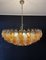 Amber & Clear Poliedri Murano Glass Ceiling Light, 1990s 13