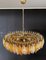 Lampada da soffitto Poliedri in vetro di Murano ambra e trasparente, anni '90, Immagine 8