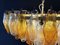 Lampada da soffitto Poliedri in vetro di Murano ambra e trasparente, anni '90, Immagine 12
