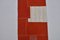 Tapis de Couloir Vintage Fait Main Rouge et Blanc, 1960 3