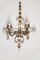 Hollywood Regency Venetian Style Wall Sconce with Crystal Bulbs and Leaves, 1950s 11