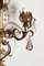Hollywood Regency Venetian Style Wall Sconce with Crystal Bulbs and Leaves, 1950s 8