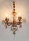 Hollywood Regency Venetian Style Wall Sconce with Crystal Bulbs and Leaves, 1950s 15