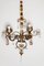 Hollywood Regency Venetian Style Wall Sconce with Crystal Bulbs and Leaves, 1950s 6