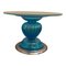 Table Basse Style Vénitienne en Verre de Murano Bleu et Argent par Simoeng, Italie 1