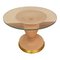 Italian Venetian White and Gold Murano Glass Coffee Table in Seta Color and Gold by Simoeng, Image 1