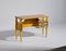 Italian Desk Table with Brass Details, 1950s, Image 1