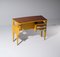 Italian Desk Table with Brass Details, 1950s, Image 12