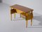 Mesa de escritorio italiana con detalles de latón, años 50, Imagen 3