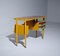 Italian Desk Table with Brass Details, 1950s, Image 11