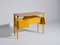 Mesa de escritorio italiana con detalles de latón, años 50, Imagen 7
