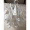 Lámpara de araña italiana de cristal de Murano en blanco y transparente de Simoeng, Imagen 6