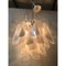 Lámpara de araña italiana de cristal de Murano en blanco y transparente de Simoeng, Imagen 4