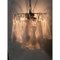 Lámpara de araña italiana de cristal de Murano en blanco y transparente de Simoeng, Imagen 3