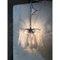 Lámpara de araña italiana de cristal de Murano en blanco y transparente de Simoeng, Imagen 5