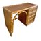 Vintage Spanish Bamboo and Wicker Desk 2