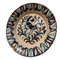 Plato español antiguo grande de cerámica con pájaro de Fajalauza, Imagen 3