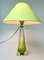 Lámpara de mesa en verde lima de Val Saint Lambert, años 60, Imagen 2