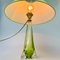 Limettengrüne Tischlampe von Val Saint Lambert, 1960er 3