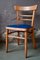 Vintage Bistro Chairs in Beech and Electric Blue Skai, 1950s, Set of 4 7
