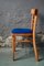 Vintage Bistro Chairs in Beech and Electric Blue Skai, 1950s, Set of 4, Image 11