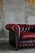 Rotes Vintage Chesterfield Sofa 4
