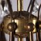 Lámpara de araña vintage con 8 luces de latón, Italia, años 30, Imagen 4