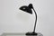 Lámpara de mesa ajustable de acero negro atribuida a Christian Dell para Kaiser Idell, años 30, Imagen 1