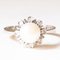 18k White Gold Daisy Ring with White Pearl and Diamonds, 1960s 1