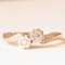 Vintage Toi Et Moi in 9k Yellow Gold with Diamonds, 1950s, Image 8