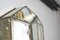Aplique o lámpara de techo hexagonal de latón y vidrio biselado de Fontana Arte, Italia, años 50, Imagen 11