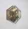 Hexagonal Brass and Beveled Glass Sconce or Ceiling Lamp from Fontana Arte, Italy, 1950s 13