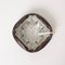 Französischer Aschenbecher aus gebogenem Leder & geschliffenem Kristallglas von Jacques Adnet, 1960er 11