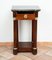Antique French Empire Console in Mahogany Feather with Belgian Gray Marble Top, 19th Century, Image 4