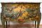 Antike Französische Napoleon III Kommode aus Lackiertem und Bemaltem Holz mit Tischplatte aus Rotem Französischem Marmor, 19. Jh. 3