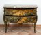 Antique French Napoleon III Chest of Drawers in Lacquered and Painted Wood with Top in Red French Marble, 19th Century, Image 5
