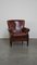 Leather Armchair with Finish and Deep Color 1