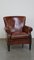 Leather Armchair with Finish and Deep Color 2