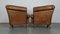 Vintage Leather Club Chairs, Set of 2 3