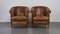 Vintage Leather Club Chairs, Set of 2 2
