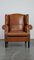 Brown Leather Wing Chair 3