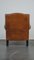 Brown Leather Wing Chair 5