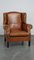 Brown Leather Wing Chair 2
