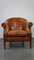 Club chair in pelle inglese color cognac, Immagine 3