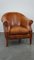 Club chair in pelle inglese color cognac, Immagine 2