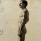 Berger Dit Lheureux Biloul, Academic Nude, Charcoal, 20th Century, Image 1