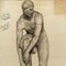 Berger Dit Lheureux Biloul, Desnudo académico, Carbón, siglo XX, Imagen 5