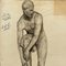 Berger Dit Lheureux Biloul, Academic Nude, Charcoal, 20th Century 1