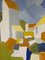 Suburban Blocks, Oil Painting, 1950s, Acrylic on Canvas, Framed 10