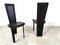 Vintage Black Leather Dining Chairs, Set of 6, 1980s, Set of 6 4